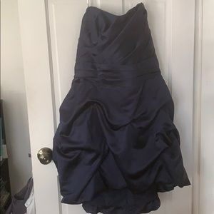 Strapless Navy Cocktail/Bridesmaid Dress